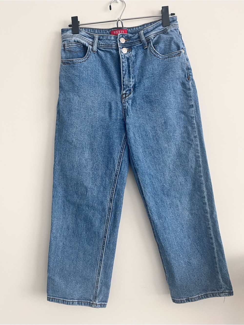GUESS women Classic Straight-Leg Jeans in Light Blue